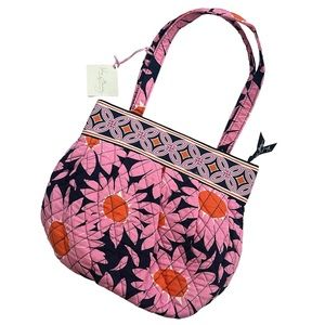 NWT Vera Bradley Morgan Loves Me Pink Orange Floral Quilted Shoulder Bag